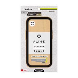 Simplism シンプリズム iPhone 13  衝撃吸収 バンパーケース 天然木シート TR-IP21M-BC-TEDW