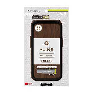 Simplism シンプリズム iPhone 13 ALINE 衝撃吸収 バンパーケース 天然木シー...
