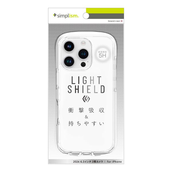 Simplism iPhone 16 Pro LIGHT SHIELD 衝撃吸収 ハイブリッドクリア...