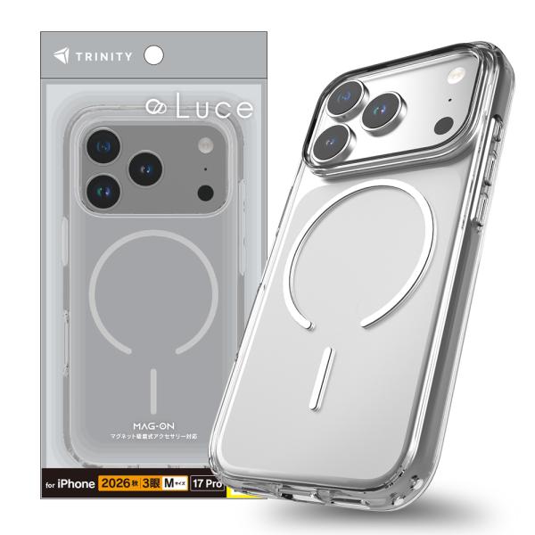 TRINITY トリニティ [Luce] マグネット吸着式アクセサリー対応 背面クリアハードケース ...