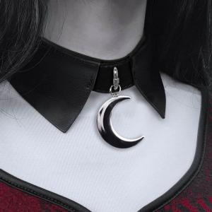 ペンダント ネックレス レザー 月 PUレザー...の詳細画像1