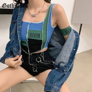 トップス ノースリーブ プリント クロップ パ...の詳細画像2