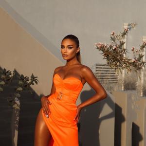 ボディコン トップス ドレス ロング セクシー...の詳細画像4