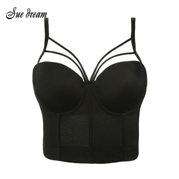 トップス ブラジャー クロス プラスサイズ 大きめ プッシュアップ セクシー クロップ スパンデック...