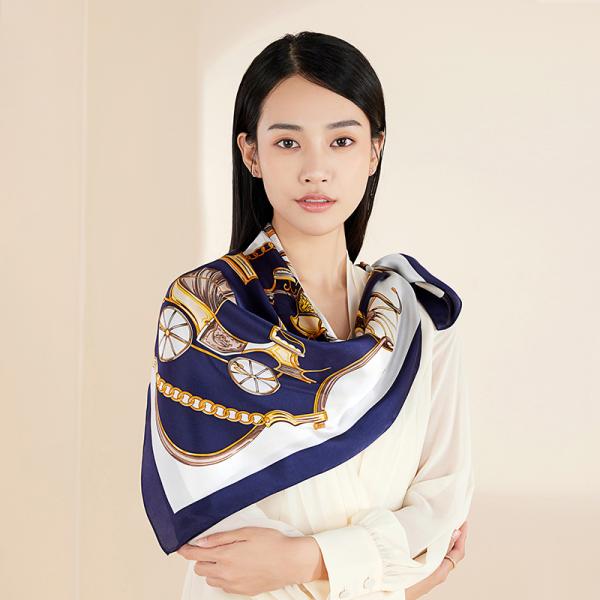 バンダナ ネッカチーフ スカーフ ショール スクエア シルク ショール レディース