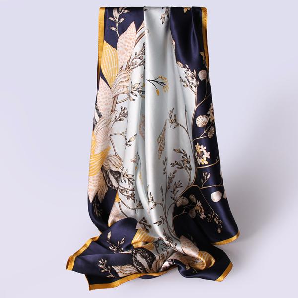 バンダナ スカーフ ショール シルク 花柄 ショール レディース