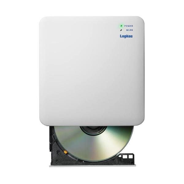 ロジテック CDドライブ スマホ用CD録音ドライブ DVD再生対応 Wi-Fi対応 5GHz iOS...
