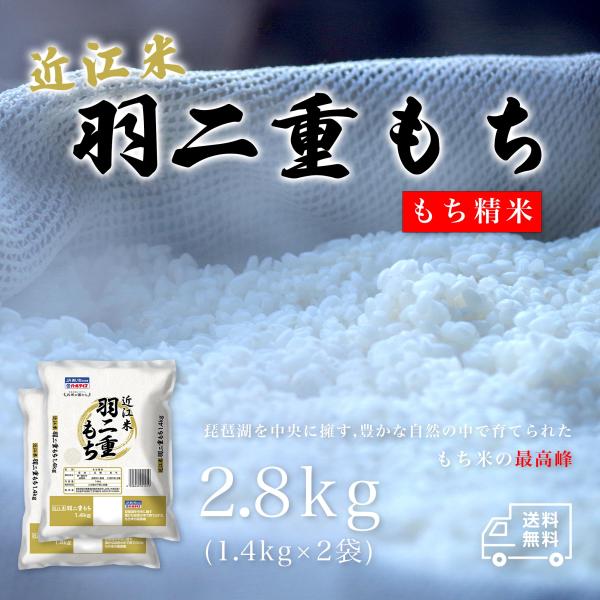 餅米 もち米 もちごめ 2.8kg パールライス 近江米 滋賀羽二重餅 羽二重もち もち米 2.8キ...