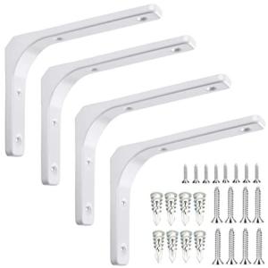 250mm×200mm×30mm棚受け金具 ブランケット 4本セットサイズ10?、150?、20?、25?、30? L字金具 スチール製 白