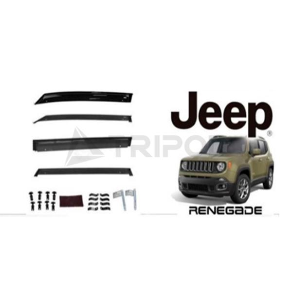 15y- レネゲード ドアバイザー セット 4PC JEEPロゴ入り MOPAR純正品