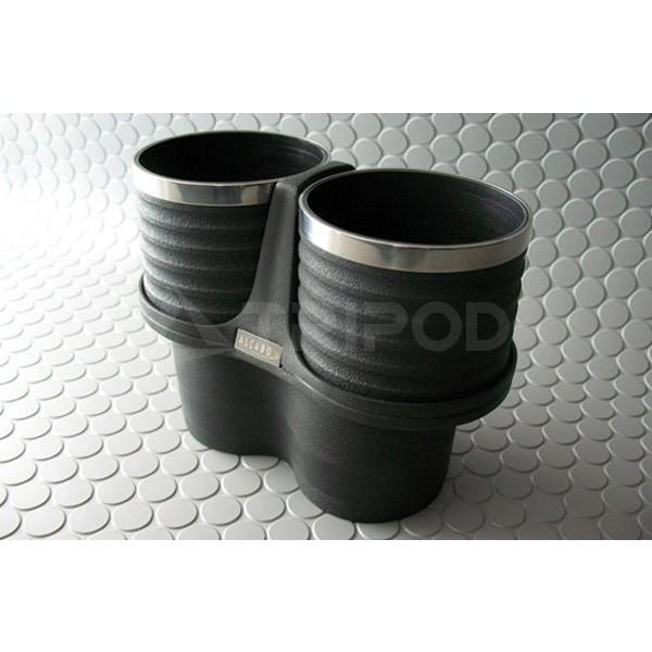 ALCABOドリンクホルダー　for FIAT 500 (フロント・リア共用)　ブラック/リングカッ...