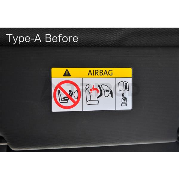 CO-AMS-01A アバルト 124 spider 助手席サンバイザーのAIR BAG警告表示をヘ...