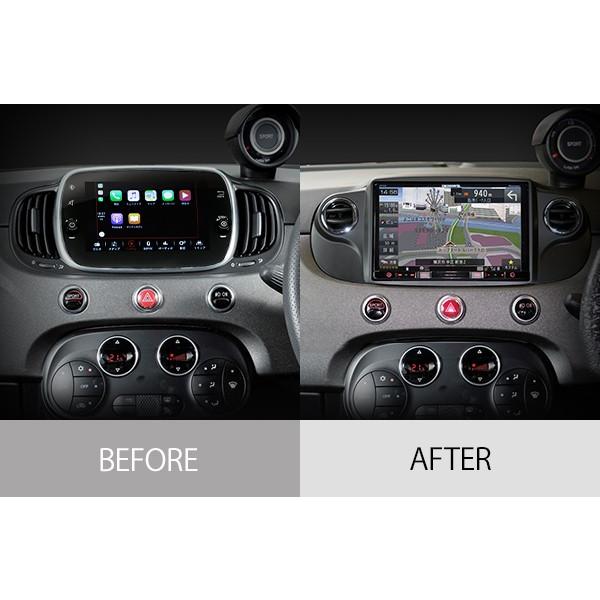 F500-06BE/BK-CAN フィアット500 / アバルト595/695 ８インチナビ取付キッ...