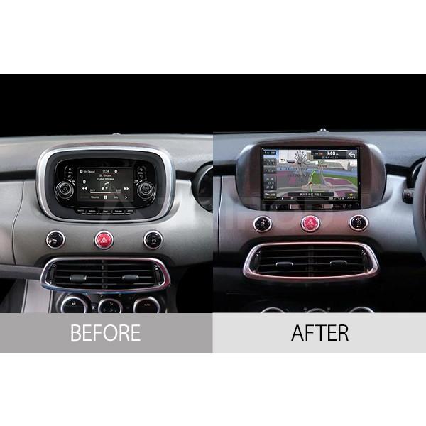 F500X-02BK-CAN フィアット５００Ｘ 2DINナビ取付キット(５インチUconnect付...