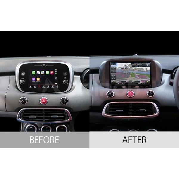 F500X-03BK-CAN フィアット５００Ｘ 2DINナビ取付キット ７インチUconnect搭...