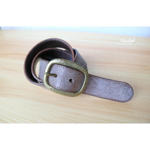 ベルト　イタリアヌメ　ロー引き　イタリアンレザー