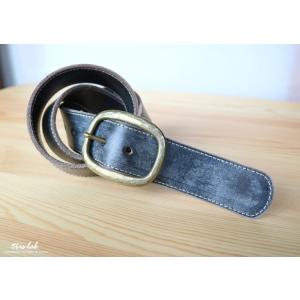 ベルト　ブライドルレザー イングランドブライドル 　ソリッドバックル