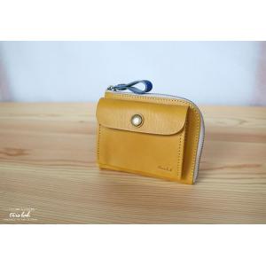 ポッケのついたちいさなお財布　【限定色】イエロ―　イタリアレザー