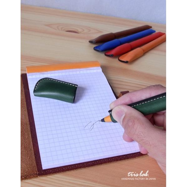 ペン　革巻きペン　イタリアンレザー