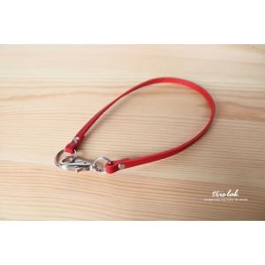 ストラップ　イタリアヌメ革のレザーストラップ（レッド）　ストラップ単品