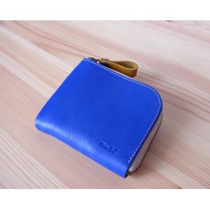 ちいさなお財布　限定革　【マリンブルー】　イタリアレザー