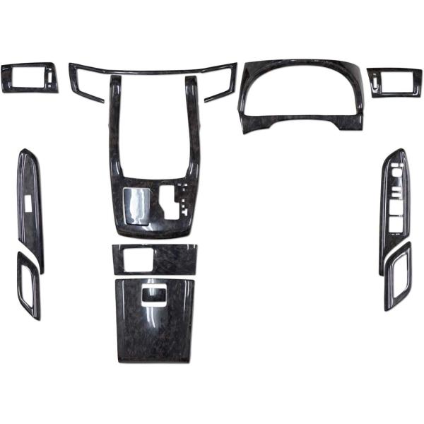 アルファード ヴェルファイア 20系 後期 インテリアパネル 13P マホガニー調黒木目 ANH20...