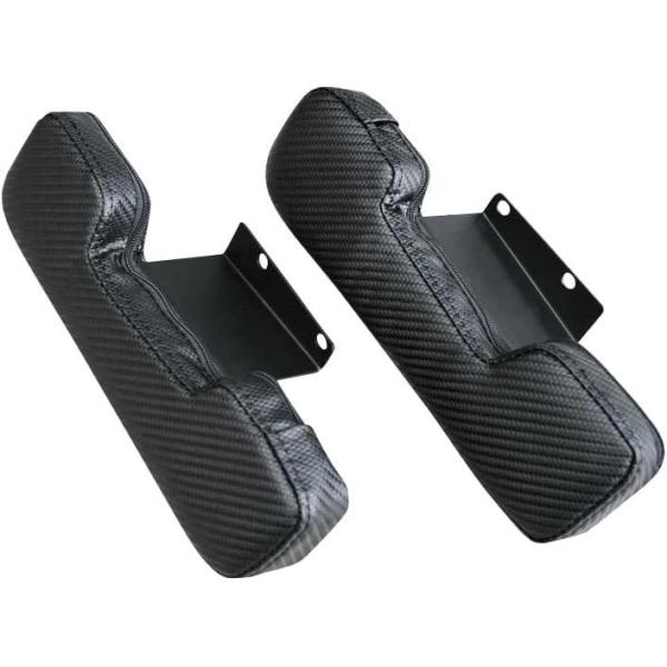 ハイエース ドア アームレスト 200系 カーボン調 サイド レザー 肘掛け 肘置き 左右セット 全...