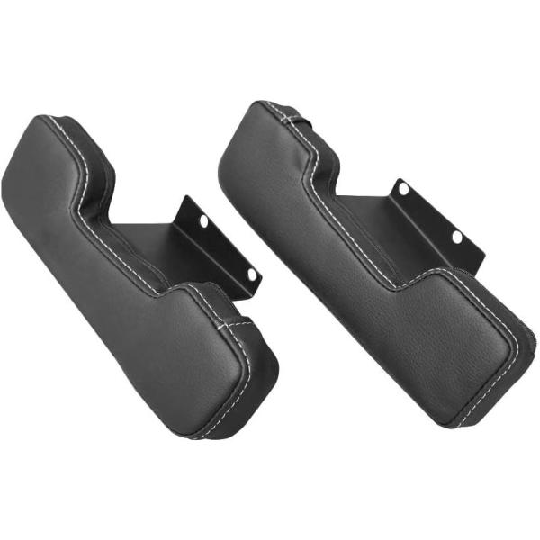 ハイエース ドア アームレスト 200系 ホワイトステッチ サイド レザー 肘掛け 肘置き 左右セッ...