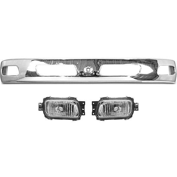 キャンター メッキパーツ フロントバンパー クリスタル フォグランプ ワイド 2t ジェネレーション...