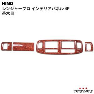 日野自動車 レンジャープロ インテリアパネル 12P 茶木目調 貼付タイプ