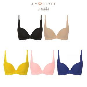 セール49％OFF (アモスタイル)AMOSTYLE シグネチャースムース 夢みるブラ Deep V ブラジャー(Eカップ)AMST1212 WHU2 JX