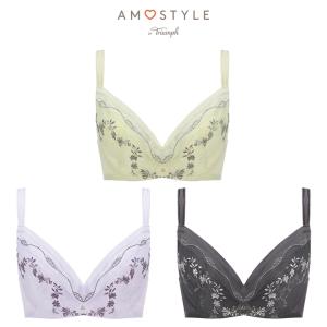 WEB限定価格 (アモスタイル)AMOSTYLE 小さく包み込むブラ(パッドなし) スウィートスカラップ(E,F,Gカップ) AMST1424 WHP JX｜triumph-amosstyle