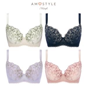 セール30％OFF (アモスタイル)AMOSTYLE チャーミングラマー(ラージ) ブラジャー(パッドなし) ヒーリング ジオメトリック(F,Gカップ) AMST1438 WHP JX｜triumph-amosstyle