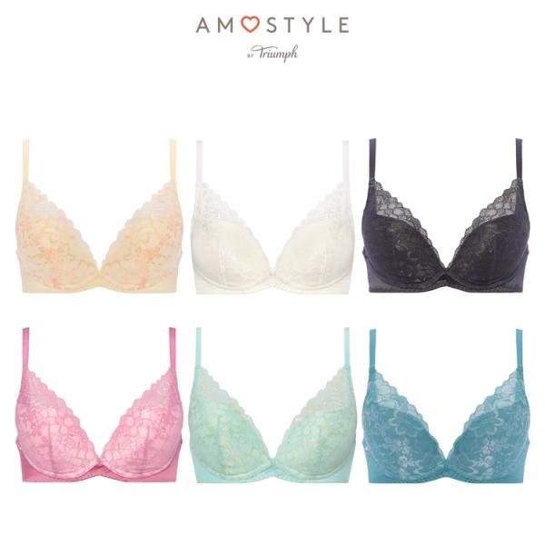 (アモスタイル)AMOSTYLE 夢みるブラ ノンワイヤー ブラ＆ショーツセット ドリームデイリリー...