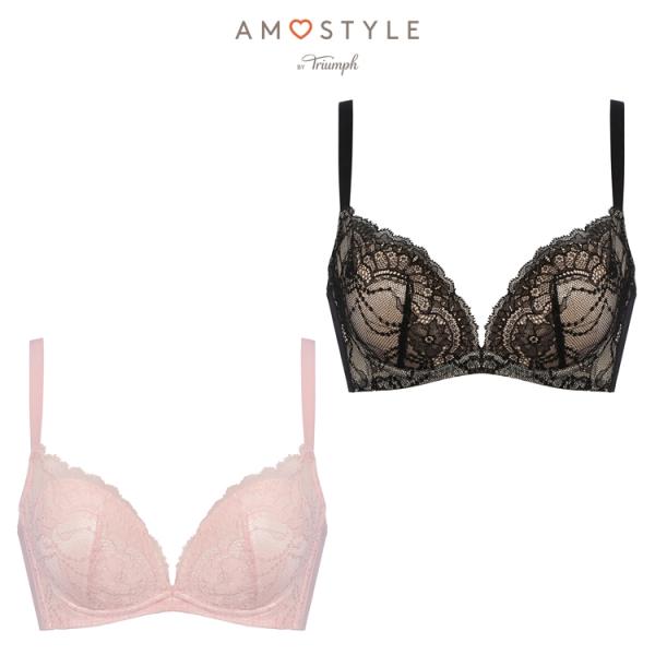 期間限定対象セール (アモスタイル)AMOSTYLE スレンダーラインブラ ブラジャー(C,Dカップ...