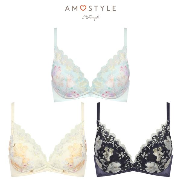 (アモスタイル)AMOSTYLE 夢みるブラ ノンワイヤー ブラジャー エデンパフューム(E,Fカッ...