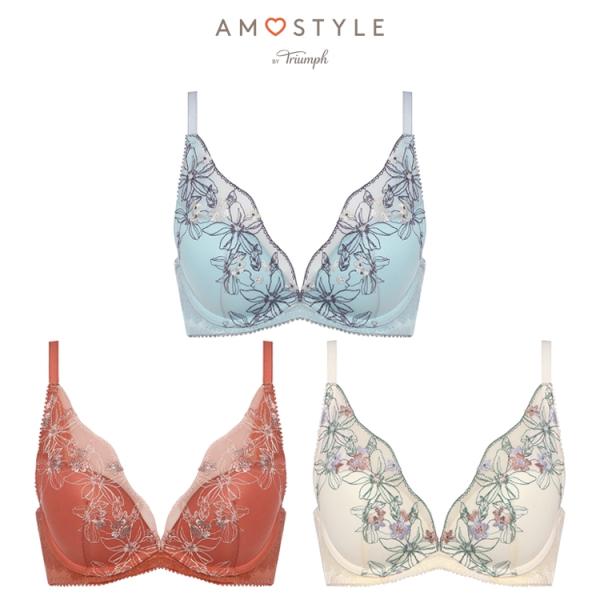(アモスタイル)AMOSTYLE 夢みるブラ DeepV ブラジャー1 アップルブロッサム(E,Fカ...