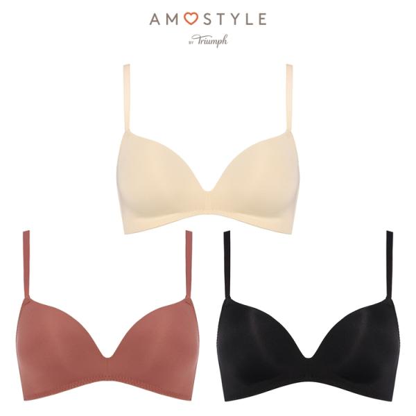 P10 (アモスタイル)AMOSTYLE スムース ノンワイヤー ブラジャー(Ｓ,Ｍ,Ｌサイズ)AM...