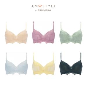 期間限定セール(アモスタイル)AMOSTYLE らくふわノンワイヤー ブラ＆ショーツセット(B,C,Dカップ) AMST1525 HU + Hikini JX