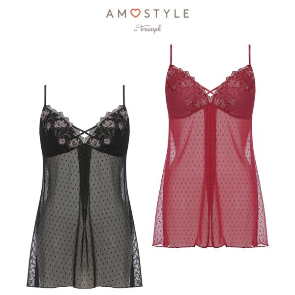 P10 (アモスタイル)AMOSTYLE ロングキャミソール プレイフルローズ AMST1541 L...