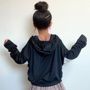 キッズ パーカー ジップアップ フードつき ア...の詳細画像3