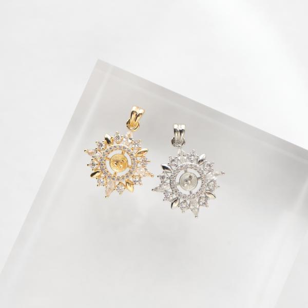 金アレ対応 真鍮製 ルミナ ペンダント パーツ 1個