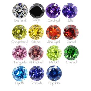 推しカラー AAAA 高品質 キュービックジルコニア CZ ルース ラウンド