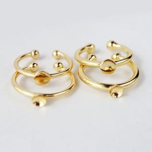 『在庫処分価格』14KGF 台座 リング パー...の詳細画像1