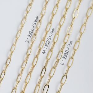 金アレ対応 真鍮製 OVAL 平長あずきチェーン...の商品画像