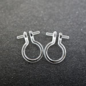 U字 ノンホールピアス 樹脂 イヤーカフ 両サ...の詳細画像1