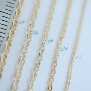 14KGF 真鍮製 あずきチェーン 切り売り ...の詳細画像3