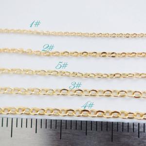 14KGF 真鍮製 あずきチェーン 切り売り ...の詳細画像4