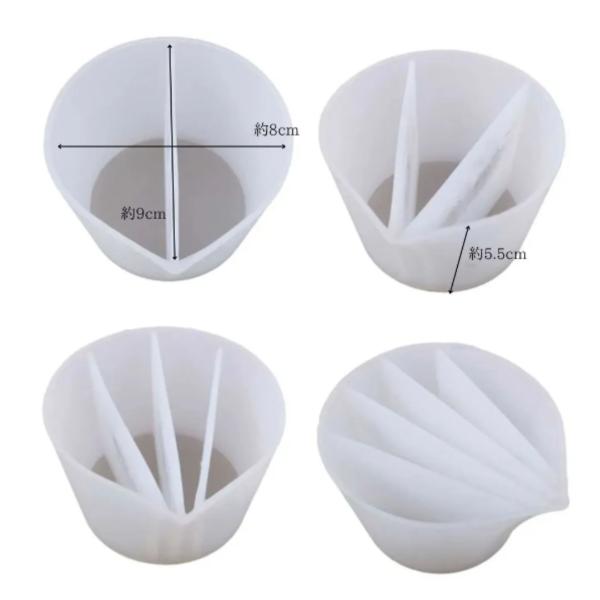 1個 シリコン製 スプリットカップ 調色カップ 調色パレット ペイントカップ レジン道具 手芸 クラ...