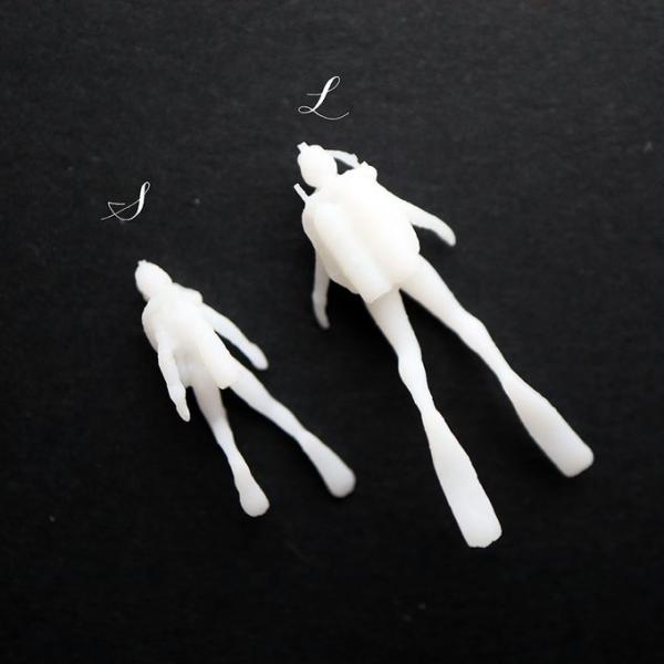 3個セット 3Dフィギュア 模型 レジン封入パーツ ダイバー